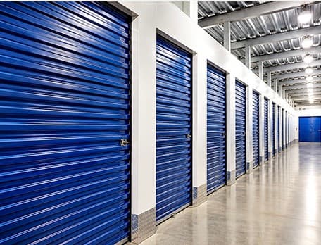 Climate-controlled interior storage units on a sealed concrete floor in Bridgehampton, NY